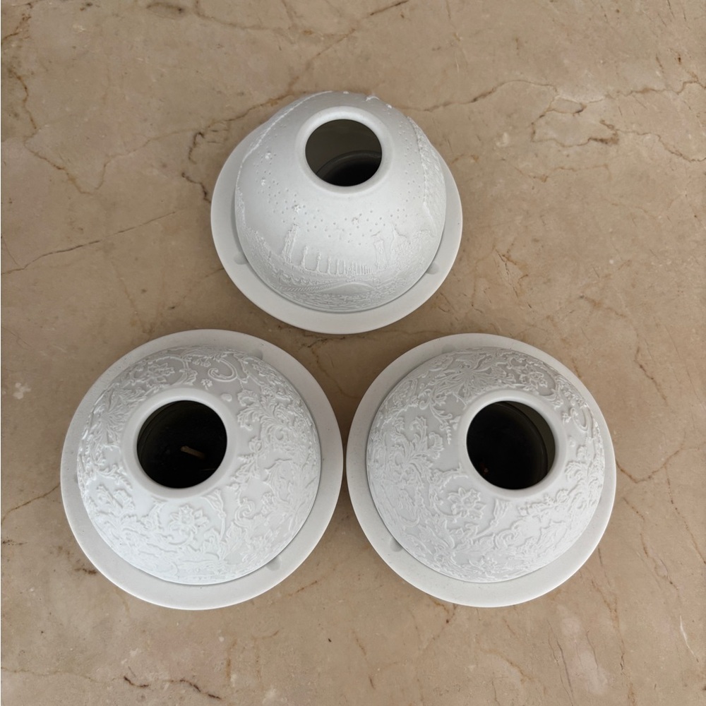 Dior x Bernardaud White Votive Candles - set of 3